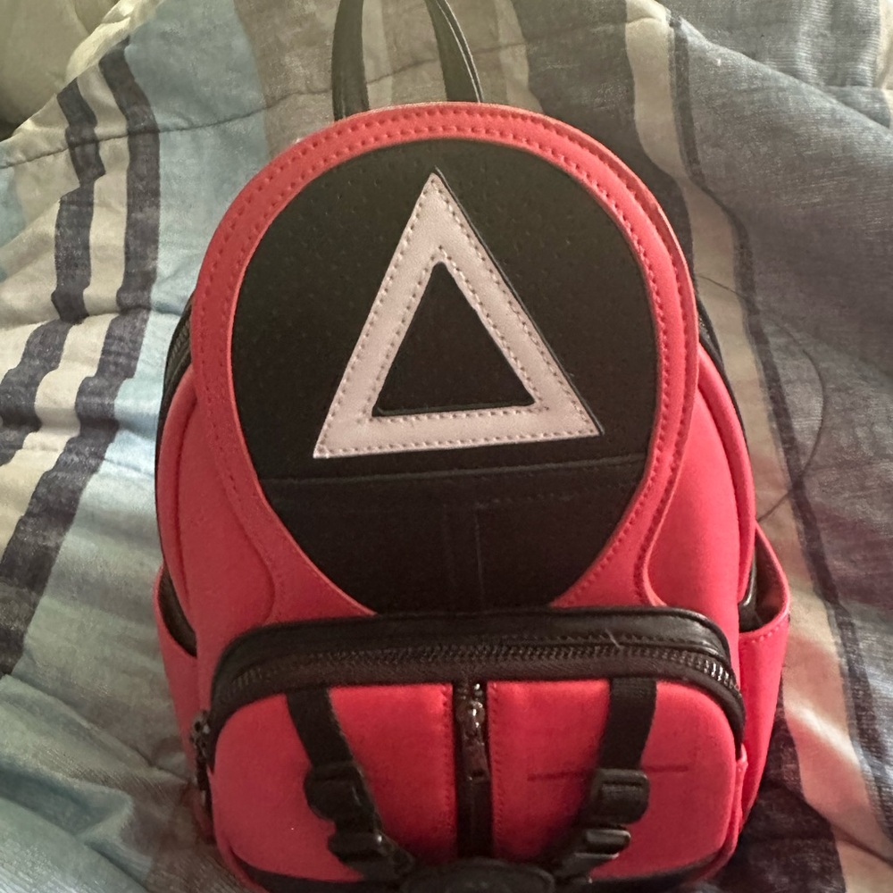 Loungefly pink and black backpack new with tags